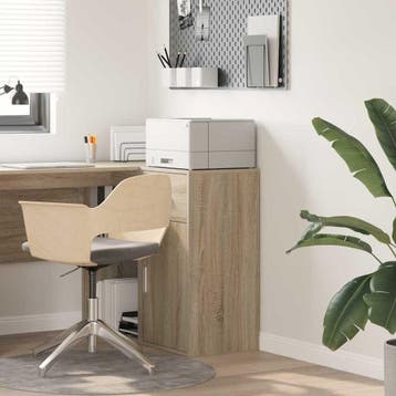 vidaXL Dressoir met lade Sonoma Eiken 38 x 34 x 75 cm, Huis en Inrichting, Verzenden, Nieuw, Overige houtsoorten, Minder dan 50 cm