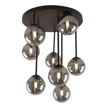 Design plafondlamp grijs, Stacy, Ophalen of Verzenden, Nieuw, Glas