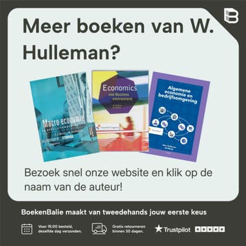 Algemene Economie en bedrijfsomgeving - W. Hulleman, Verzenden, Zo goed als nieuw, W. Hulleman