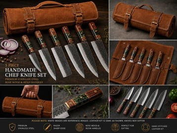 Keukenmes - Kitchen knife set - Keukenmes - koksmes. Met de