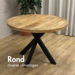 RONDE TAFEL MANGO 5 MATEN NU VOOR MAAR 299,- OP IS OP ! SALE, Nieuw, Vijf personen of meer, Metaal, 100 tot 150 cm
