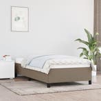 vidaXL Bedframe zonder matras 80x200 cm stof taupe, Huis en Inrichting, Eenpersoons, Verzenden, Nieuw, 80 cm