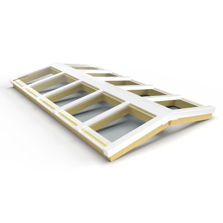 Zelfbouw lichtstraat 10 vak zadeldak 3750x1920mm-Gelaagd enk, Doe-het-zelf en Verbouw, Overige Doe-het-zelf en Verbouw, Nieuw