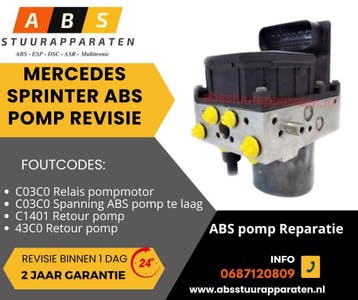 Revisie abs pomp Mercedes Sprinter C03C0 Relais pompmotor, Ophalen of Verzenden, Gereviseerd, Mercedes-Benz