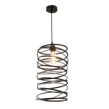 Hanglamp Industrieel Zwart Rond 25 cm - Scaldare Alesso, Ophalen of Verzenden, Nieuw, Overige materialen