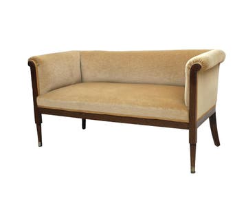 Een Biedermeier-stijl tweezits bankje, 20e eeuw, Gebruikt