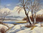 Europese school (XX) - “Silent Hues of Winters Breath”, Antiek en Kunst, Kunst | Schilderijen | Klassiek