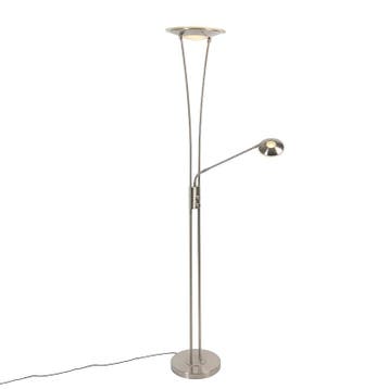 Moderne vloerlamp staal incl. LED met leesarm - Ibiza, Verzenden, Nieuw, Modern
