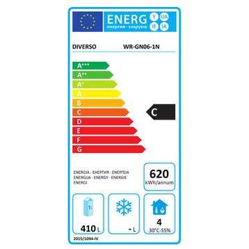Diverso by Diamond Koelkast | 600L 2/1 GN | RVS | Geforceerd, Ophalen of Verzenden, Nieuw
