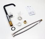 REGINOX PEARL KEUKENKRAAN MAT ZWART MET CHROOM- speciale, Doe-het-zelf en Verbouw, Ophalen of Verzenden, Nieuw, Chroom