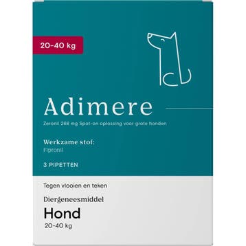 Adimere tegen vlooien en teken - hond (20-40 kg) - 3 pipe..., Verzenden, Nieuw