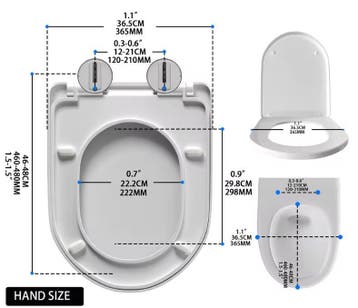 D-Vorm Toiletbril met Soft Close en Quick Release, Verzenden, Nieuw