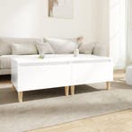 vidaXL Bijzettafels 2 st 50x46x35 cm bewerkt hout hoogglans, Verzenden, Nieuw, Minder dan 45 cm