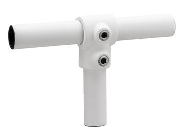 Buiskoppeling Kort T-stuk Ø 42,4 mm Wit Gelakt Staal, Verzenden, Nieuw