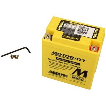 Motobatt Agm Accu Mb3U 12V 3Ah 98X56X110/110, Verzenden, Nieuw