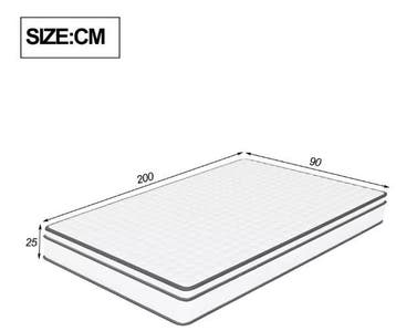 90x200x25 cm Pocket Spring Matras – Ademend en Geluiddicht, Verzenden, Nieuw