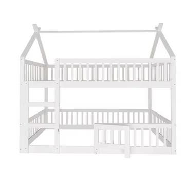 Huisbed stapelbed 140x200 cm met trap en deur, Verzenden, Nieuw
