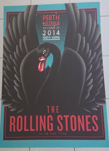 Anonymous - Rolling Stones cartel gira 14 On Fire Perth