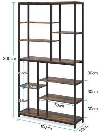 Industriële Boekenkast – 79 inch Displayplank, Verzenden, Nieuw