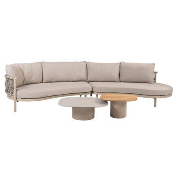 Demi Piacenza modulaire loungeset 4 delig keramiek latte, Ophalen of Verzenden, Nieuw