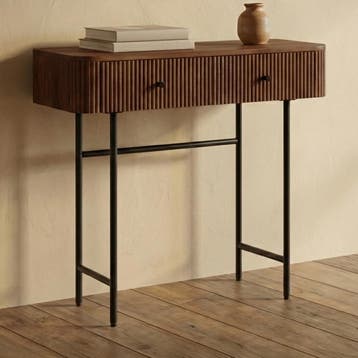 *WOONWINKEL* Haltafel Ribbel Hout 80 Cm, Verzenden, Nieuw