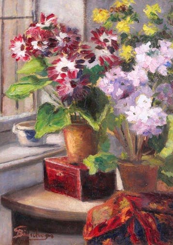 Gabrielle Bisschops (1887–1975) - Flowers in front of the