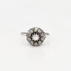 Ring - 18 karaat Witgoud, Zilver - Roos, Sieraden, Tassen en Uiterlijk, Ringen, Nieuw