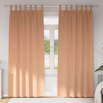 vidaXL Zwart-out Gordijnen met Ringen 2 st Licht Bruin 260 x, Verzenden, Nieuw, Bruin