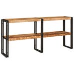 vidaXL Wandtafel met plank Bruin 160 x 33 x 75 cm Massief, Huis en Inrichting, Tafels | Salontafels, Verzenden, Nieuw, Overige houtsoorten