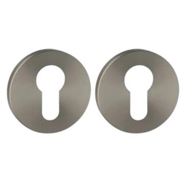 Set van twee pc-plaatjes ø52x6mm Permafix PVD antraciet, Verzenden, Nieuw