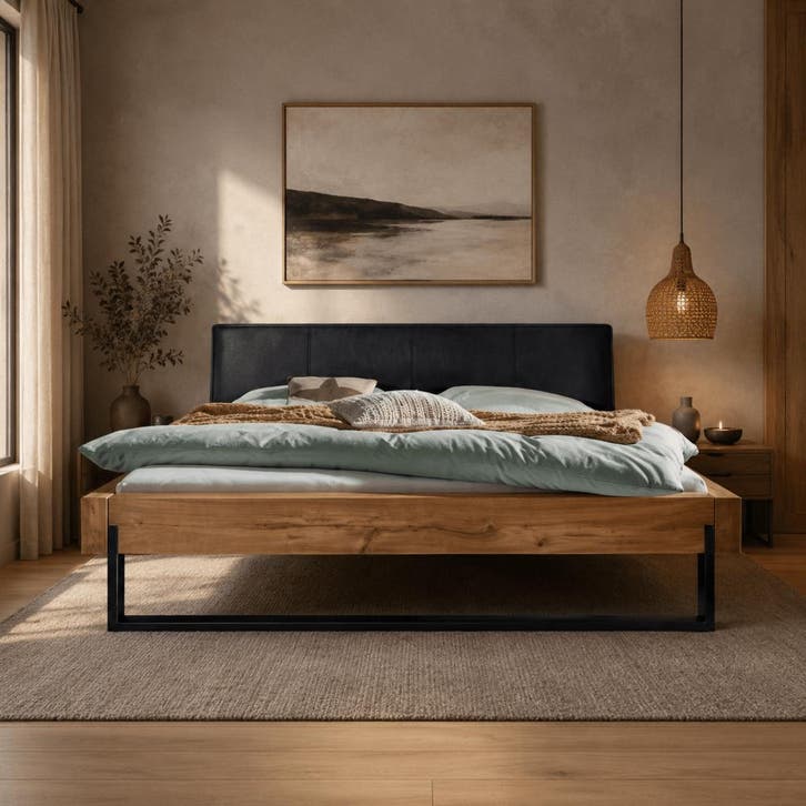 Van Schaik Jonas Eiken Balkenbed - 160 x 200, Kinderen en Baby's, Babywiegjes en Ledikanten