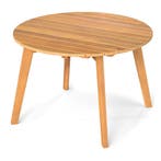 LIVSK Bijzettafel voor Buiten - Massief Acaciahout - Ronde L, Huis en Inrichting, Tafels | Sidetables, Verzenden, Nieuw