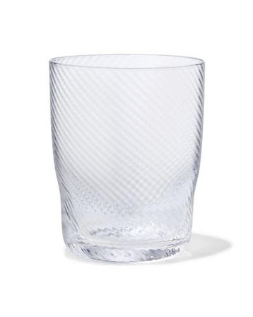 HEMA Waterglas Bergen glas twist reliëf, Verzamelen, Glas en Borrelglaasjes, Verzenden, Nieuw