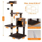 Nieuwe Krabpaal - Kattenboom in het grijs, bruin en beige, Dieren en Toebehoren, Verzenden, Nieuw, Krabpaal