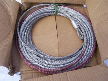 Staalkabel 8.1mm + haaklus en rolbevestiging, 28 meter NIEUW, Ophalen of Verzenden, Nieuw