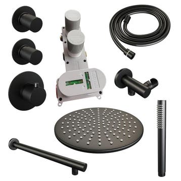 Brauer Black Carving Thermostatische Regendoucheset Inbouw -, Ophalen of Verzenden, Nieuw
