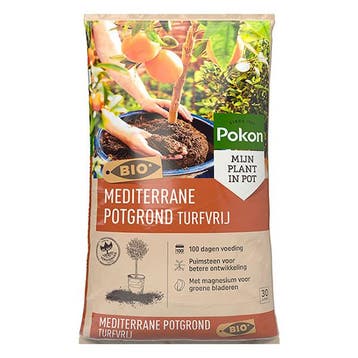 Mediterrane potgrond | Pokon | 30 liter, Tuin en Terras, Aarde en Mest, Verzenden
