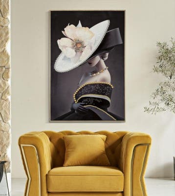 LAQUARED MUUR BROEK MET FRAME WIEN HOED -B- CM 62X4X92, Ophalen of Verzenden, Nieuw