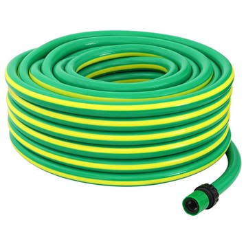 vidaXL Tuinslang 5-Lags Groen en Geel 19 mm PVC, Verzenden, Nieuw