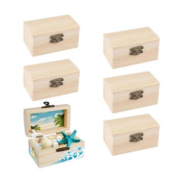 Huamirra kleine houten kistjes met deksel, set van 6, 9 x..., Verzenden, Nieuw