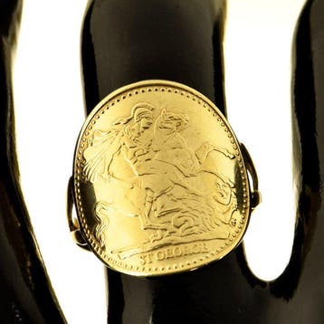 Zonder minimumprijs - Ring - 9 kt. Geel goud, Nieuw