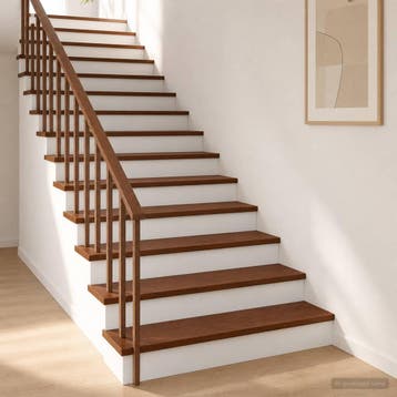 vidaXL Trap Tread 8 st 70 x 25 x 2 cm Donkerbruin Massief, Verzenden, Nieuw