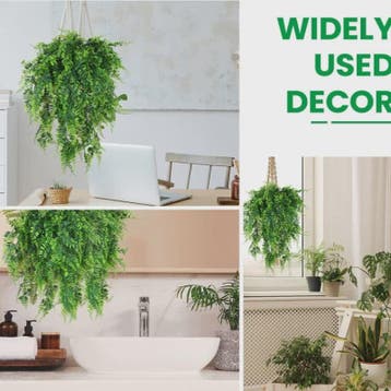 Kunstplant Hangplant 90cm - Nep Varen Slungel met Bladeren v, Verzenden, Nieuw