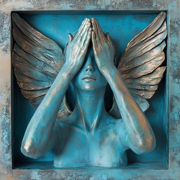 CREATIVE_HUB - Verdigris Angel Praying