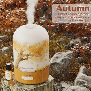 Luxe Glazen Aroma Diffuser met Nachtlampje - 100ml Ultrasone, Verzenden, Nieuw
