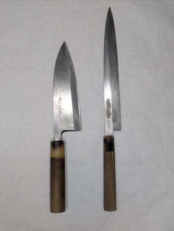 Keukenmes - Staal, Hout - Japan - Traditionele wa-deba- en