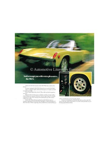 1973 PORSCHE 914 BROCHURE ENGELS, Nieuw, Porsche, Author