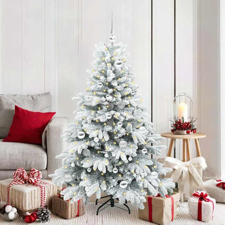 vidaXL Kunstkerstboom met 150 LED met standaard Wit 150 cm, Diversen, Kerst, Nieuw, Verzenden