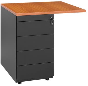 Aanbouwstuk 80x60cm met Ladeblok 4 laden en Pennenlade, Ophalen of Verzenden, Nieuw