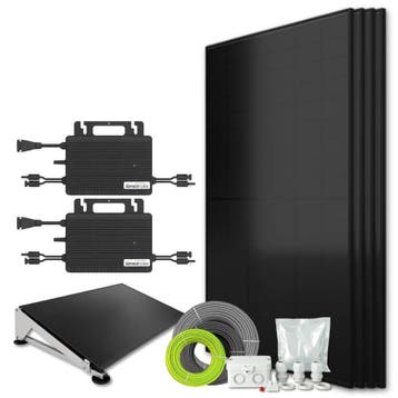 Zonnepanelen Pakket Platdak 1.7 kW 4x 430Wp Micro-omv., Ophalen of Verzenden, Nieuw